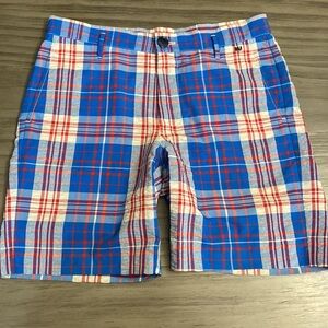 MARC JACOBS BLUE & WHITE PLAID SHORTS SIZE 32